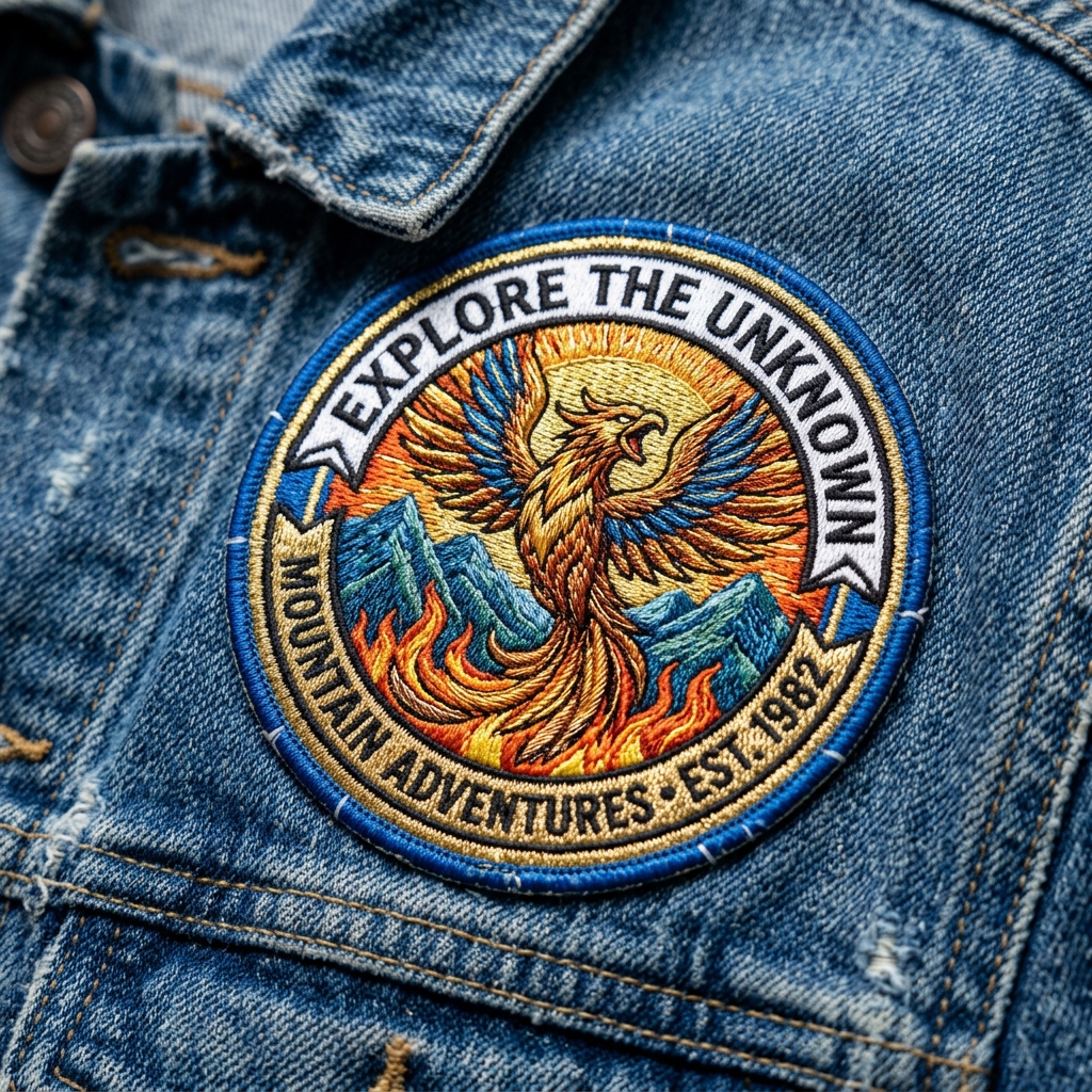 Detailed embroidery logo